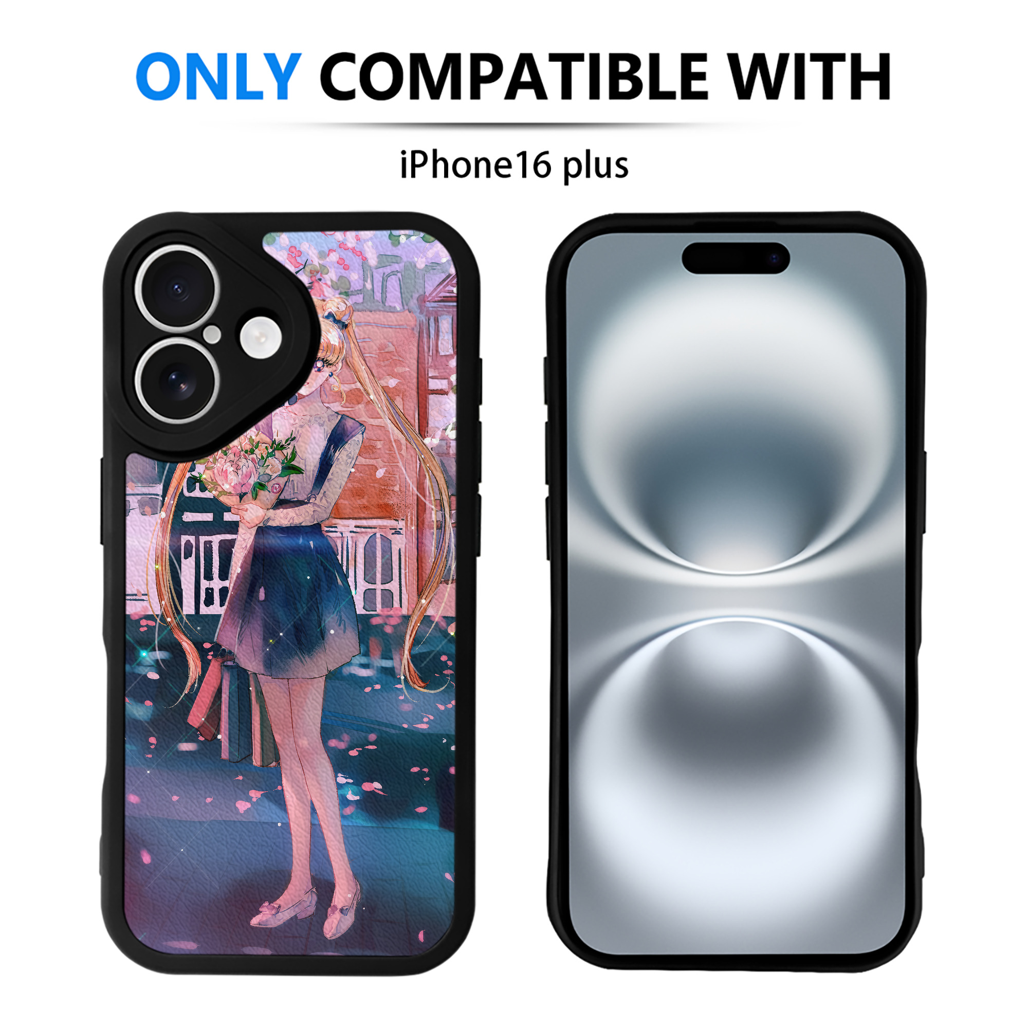 （画像用） 美少女戦士セーラームーン Sailor Moon 【iPhone 16シリーズ対応】シリコンスマホケース（レザー調） 材質：シリコン